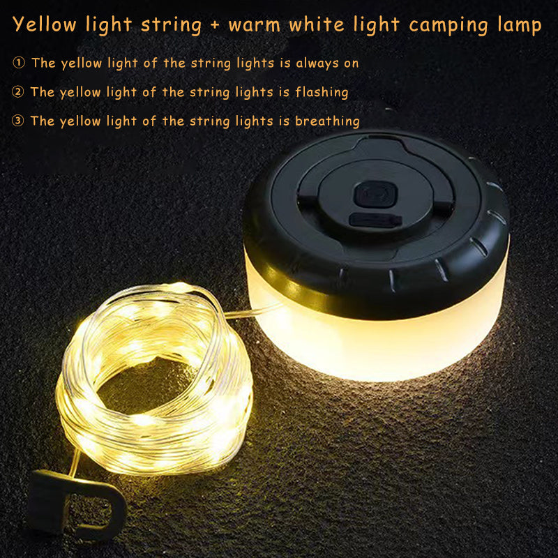 Multifunctional lamp with colorful lighting outdoor camping lamp