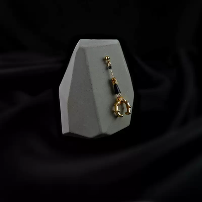 Pendulum three-dimensional long earrings