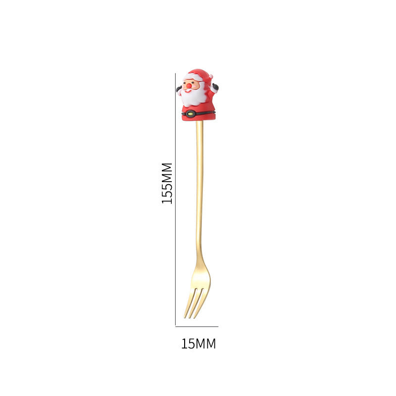 Christmas Spoons Fork Set 6pcs/set