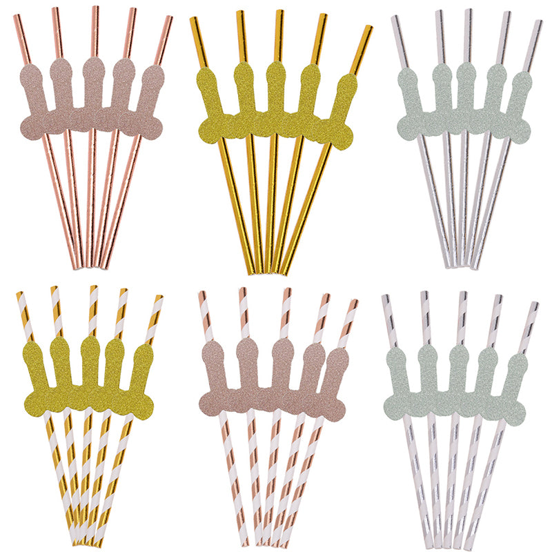 Bachelorette Party Decoration Funny Biodegradable Paper Straws