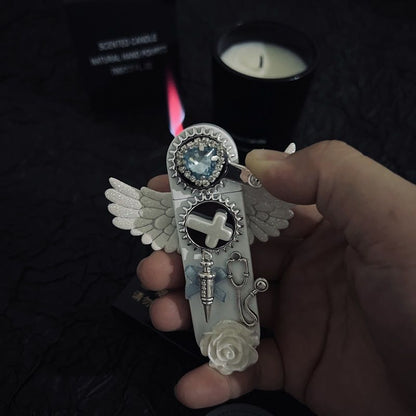 Angel Wings Pure White Gear Lighter