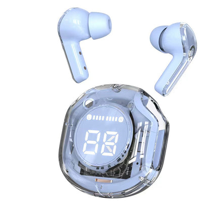 New sports Bluetooth HK6 earphones in-ear transparent digital display long battery life