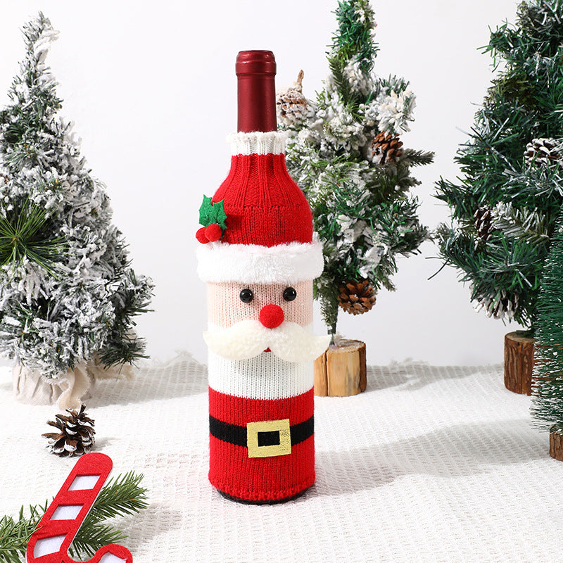 Christmas wine bottle set