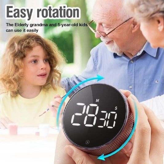 Round magnetic rotating timer