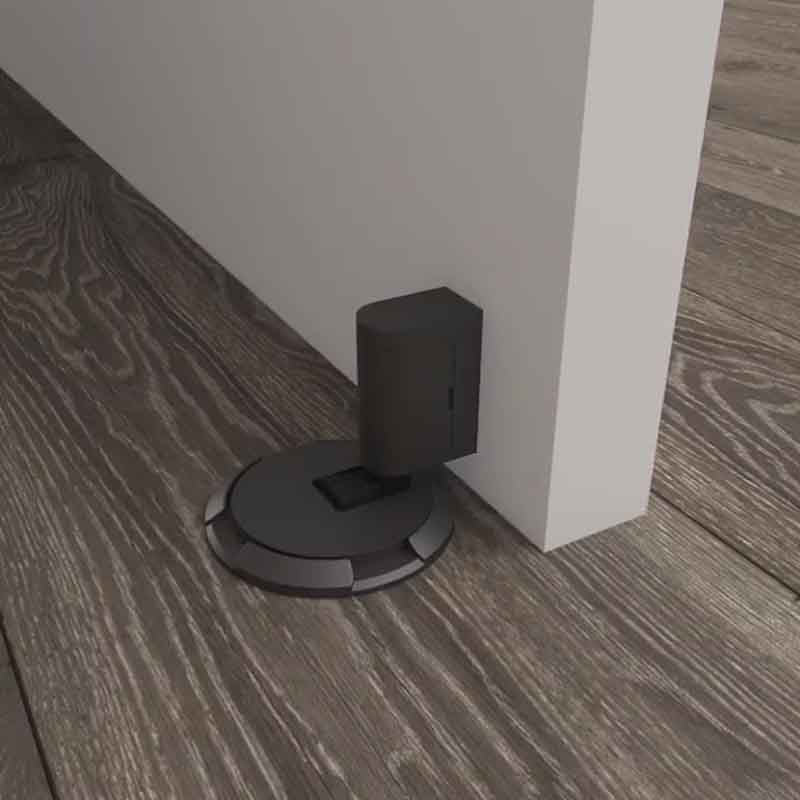 Punch-free invisible mechanical door stop