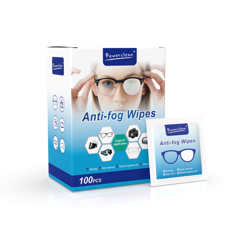 Anti-fog wipes for glasses