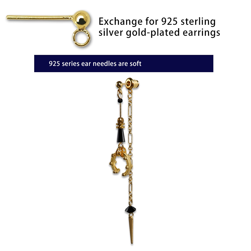Pendulum three-dimensional long earrings