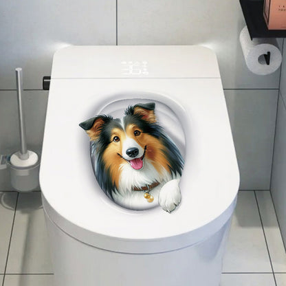 3D cat toilet sticker