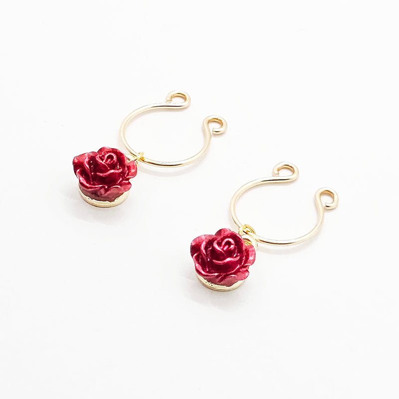 Red Rose Nipple Ring