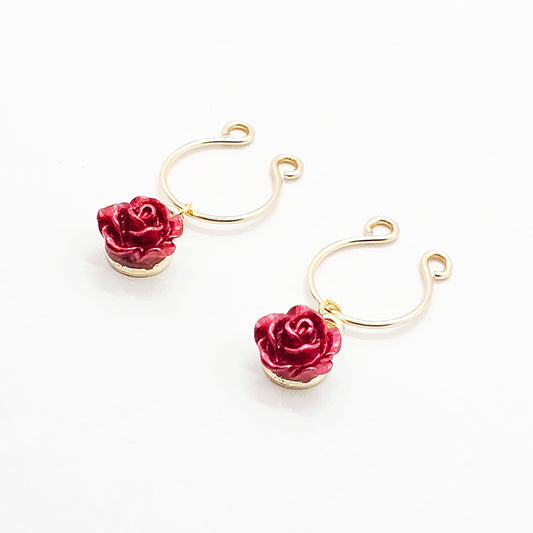 Red Rose Nipple Ring