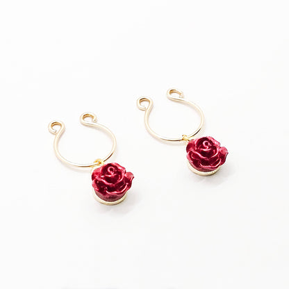 Red Rose Nipple Ring