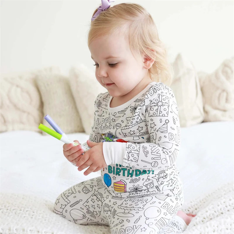 Kids Coloring Pajamas Sets