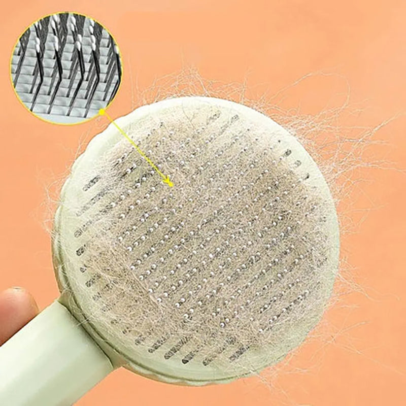 One-touch hair removal needle comb cleaning and grooming comb hair removal comb Pet supplies