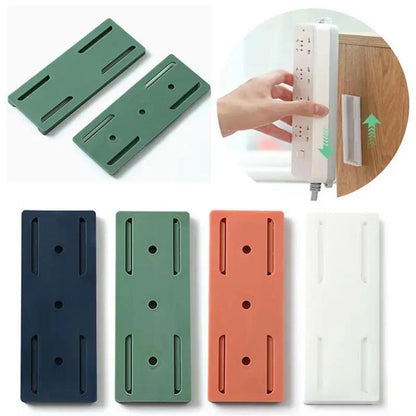 Household wall mounted socket strip holder