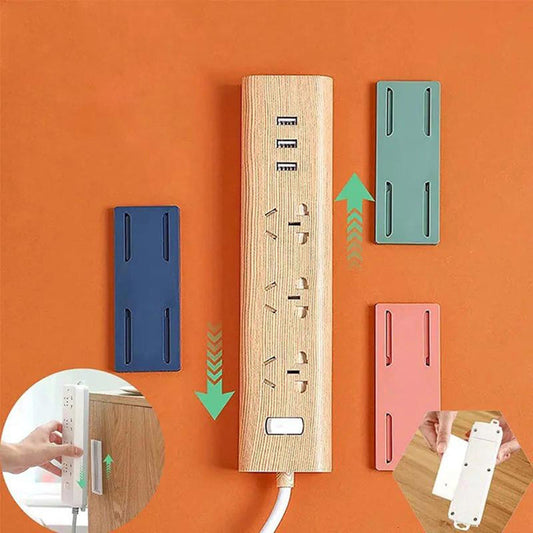 Household wall mounted socket strip holder