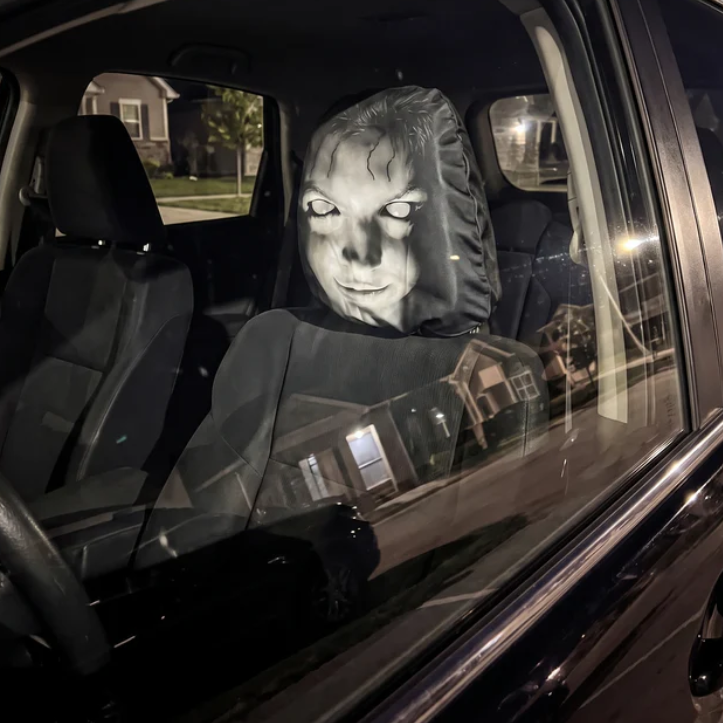 Phantom Haunted Headrest Auto Seat Covers