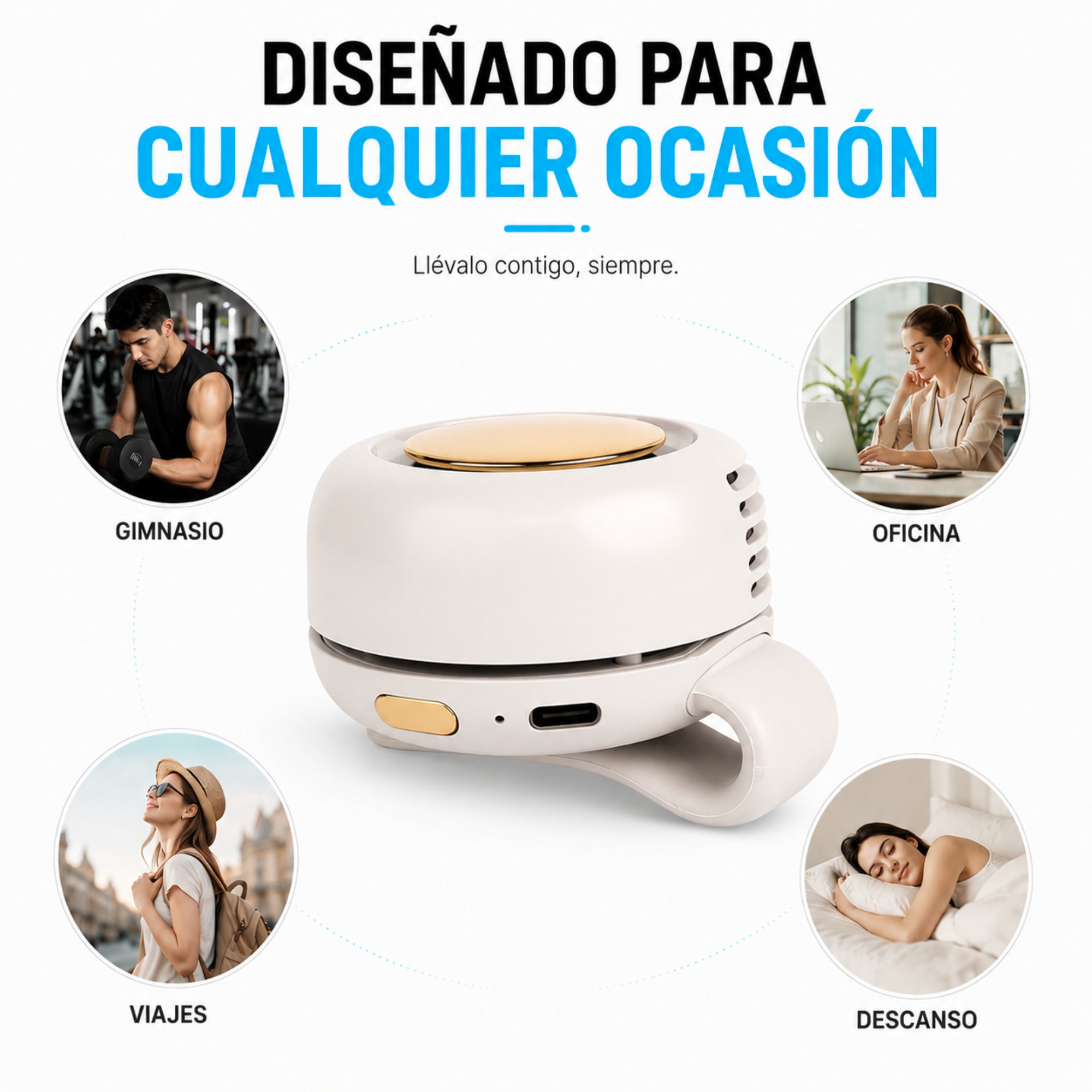 Clip-On Rechargeable Mini Portable Cooling Fan