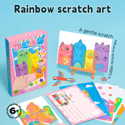 DIY Rainbow Scratch Art