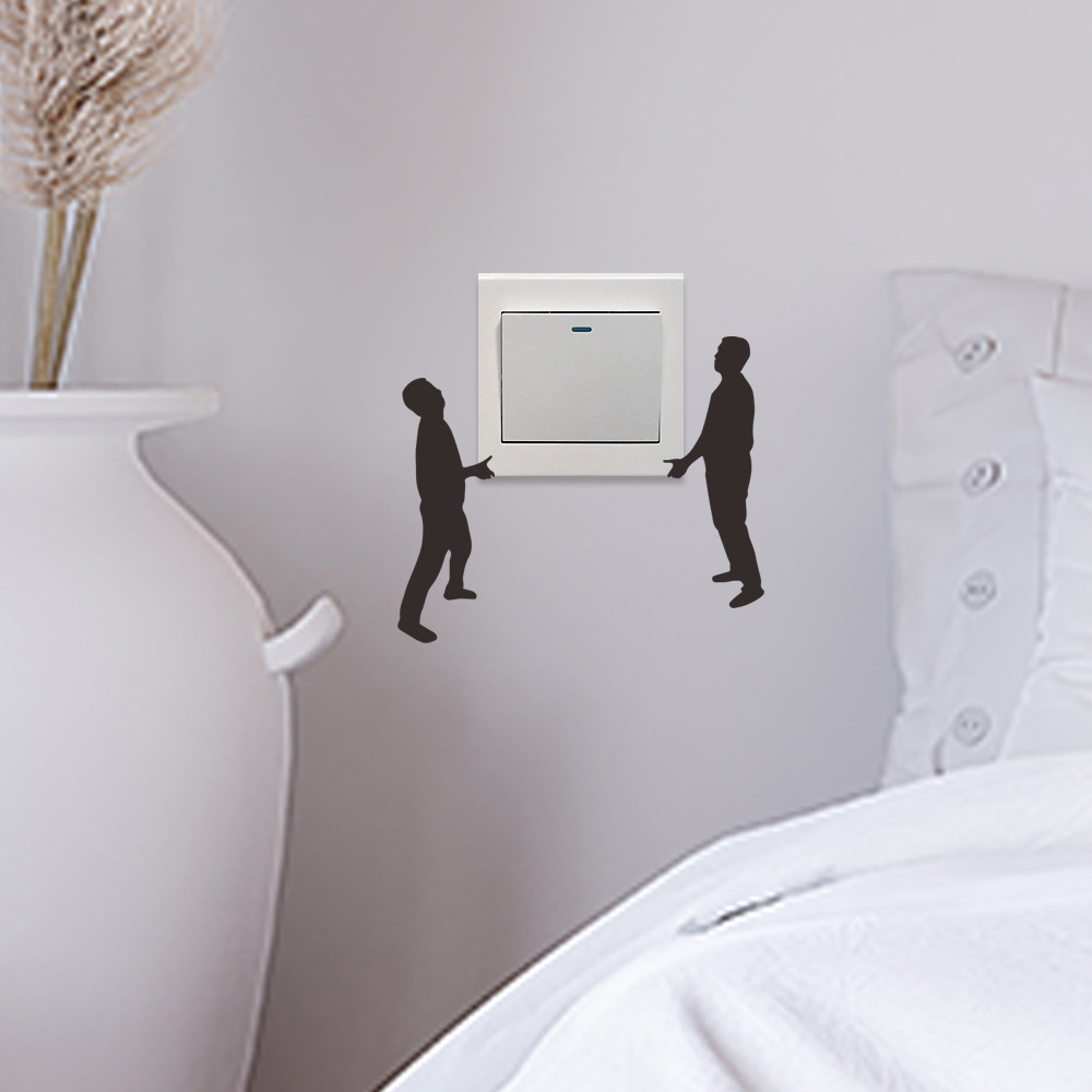 Funny character switch decoration sticker