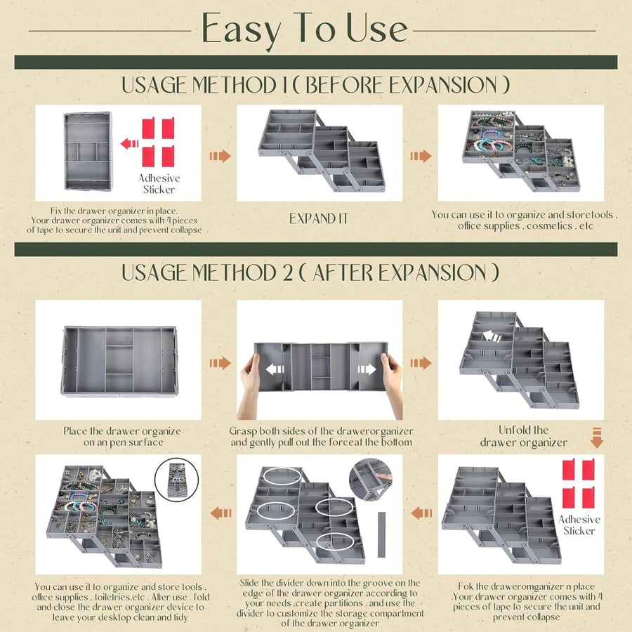 Multi-Level Smart Drawer Organizer