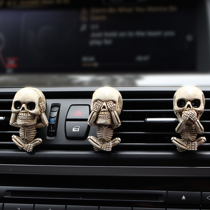 Gothic Skull Car Air Freshener Vent Clip