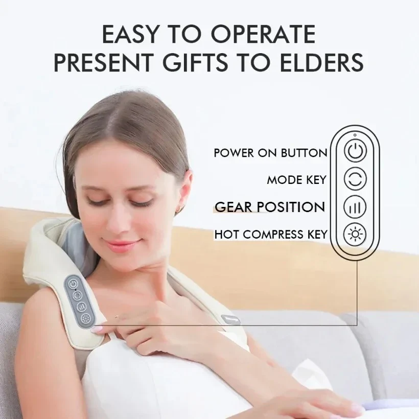 Electric Wireless Neck & Back Massager