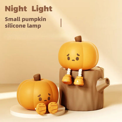 Pumpkin Silicone Night Light Bedroom Sleep Lamp Bedside Pat Lamp