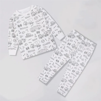 Kids Coloring Pajamas Sets