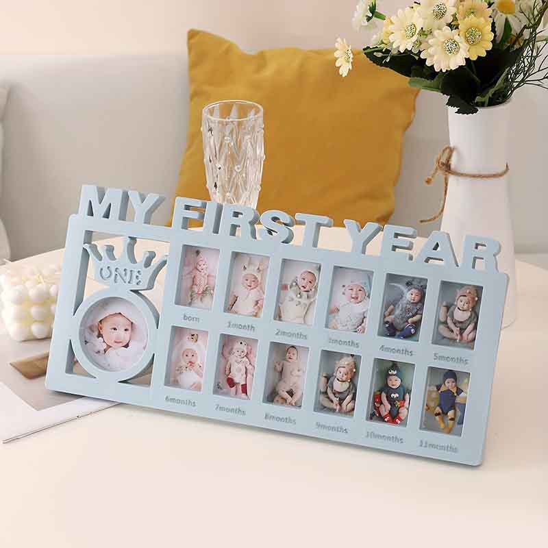 Baby's first birthday commemorative photo frame