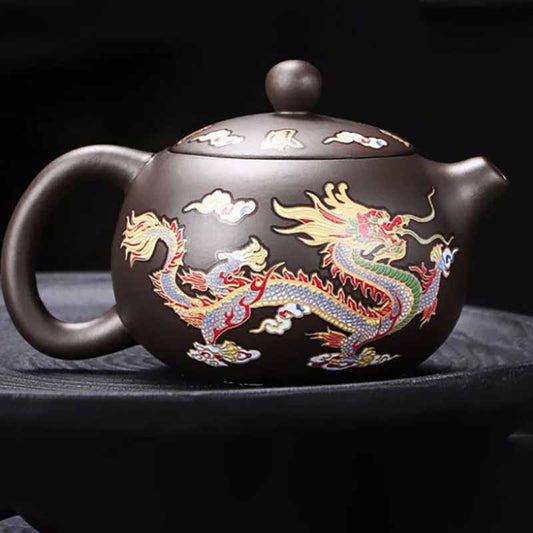 Heat-changing purple clay teapot for household tea brewing