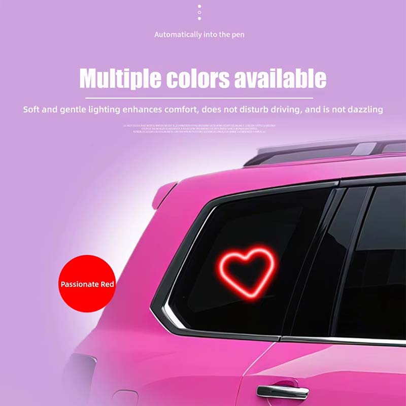 Solar-powered heart-shaped LED neon light